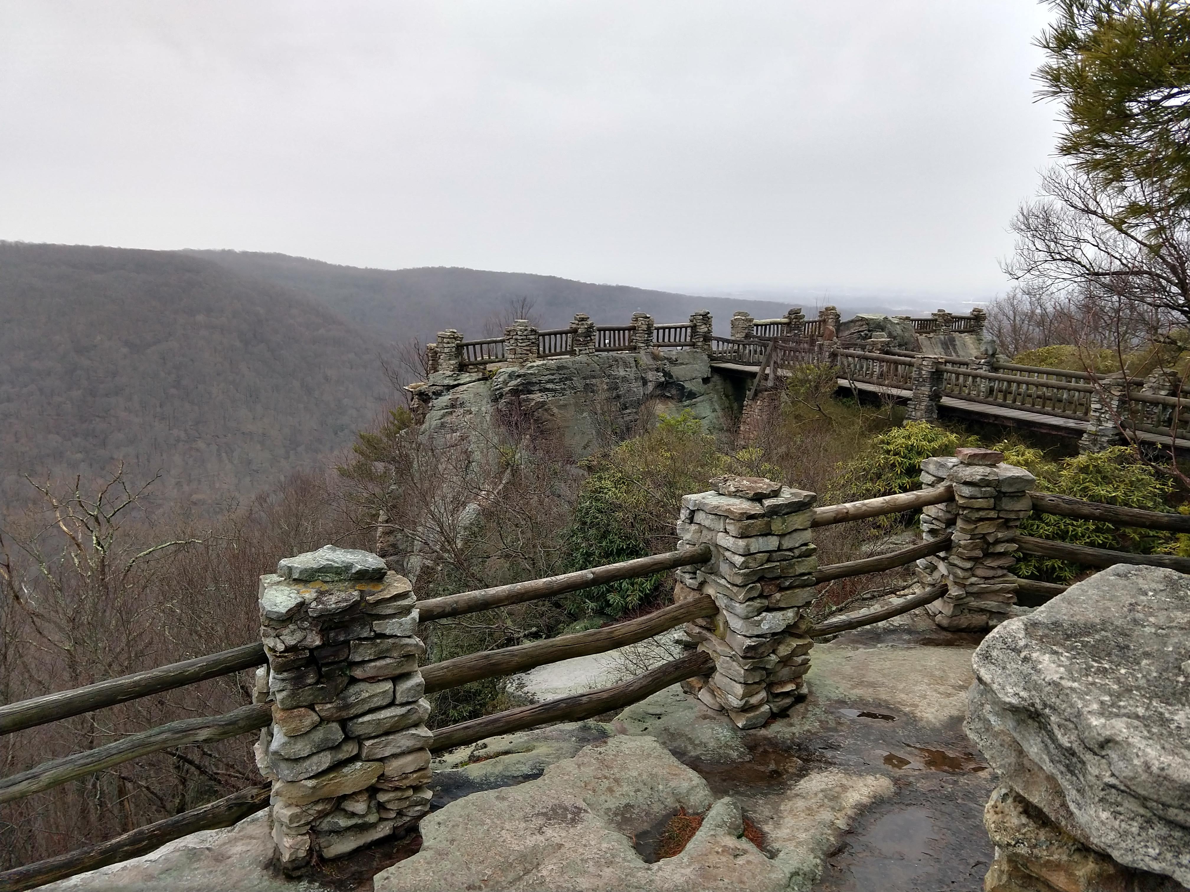 Overlook at Cooper's Rock State Forest in winter